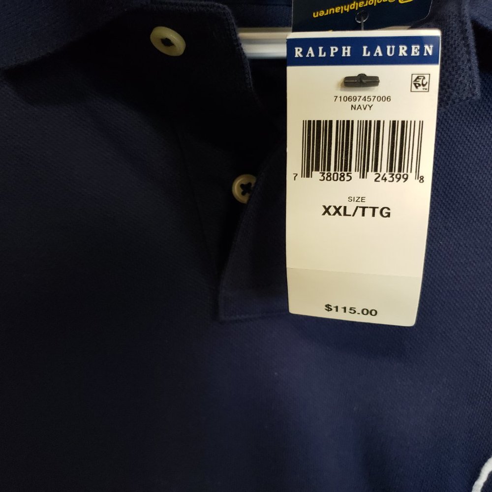 Polo by Ralph Lauren ~ Polo Shirt ~ Big Pony ~ Navy Blue XXL/TTG - Picture 3 of 8